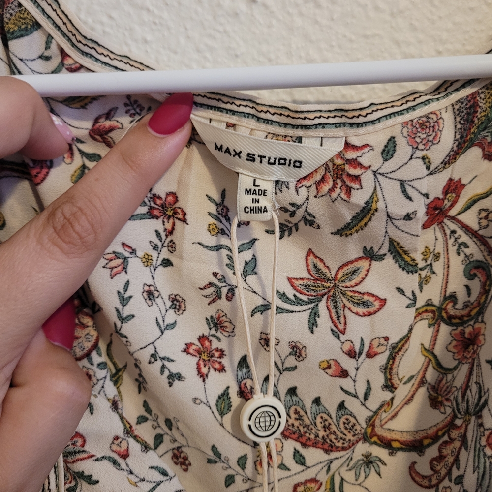 Max Studio Floral Print Maxi Dress #227 - Picture 3 of 6